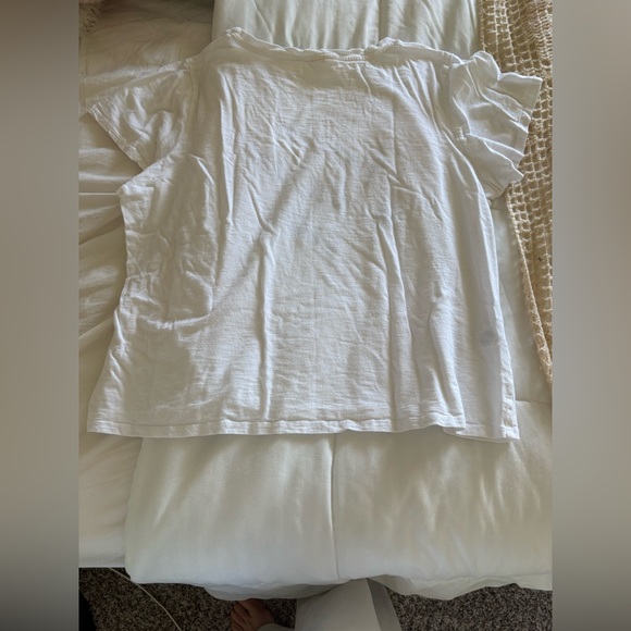 Cinq à Sept White Tee with Black Accents - Picture 3 of 4